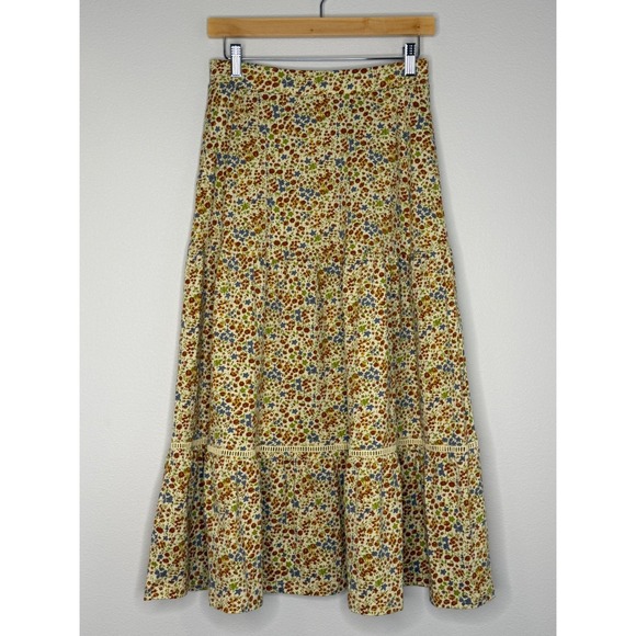Toad&Co Dresses & Skirts - Toad&Co Marigold Tiered Midi Skirt Cinnamon Ditsy Floral XS T1841300-613